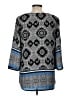 Cato 100% Polyester Silver 3/4 Sleeve Top Size M - photo 2