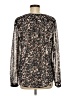 Ann Taylor LOFT 100% Polyester Black Long Sleeve Blouse Size M - photo 2