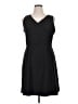 AGB Solid Black Cocktail Dress Size 16 (petite) - photo 1