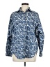 Bill Blass Paisley Blue Long Sleeve Button-Down Shirt Size M - photo 1