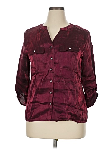 Elementz 3/4 Sleeve Button-Down Shirt (view 1)