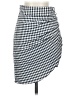 Zara Checkered-gingham Blue Casual Skirt Size XS - photo 1