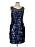 Connected Apparel 100% Polyester Blue Cocktail Dress Size 10 - photo 1