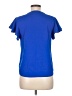 Mine 100% Polyester Blue Short Sleeve Blouse Size M - photo 2