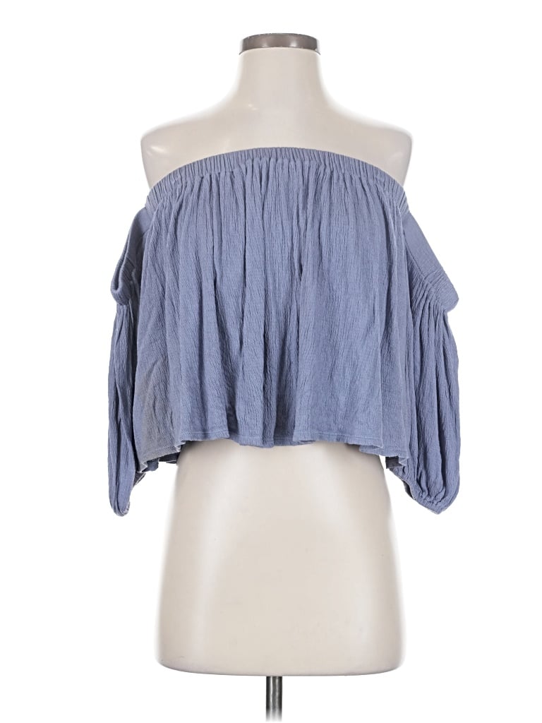 Pre-owned Ella Moss Sleeveless Blouse In Blue