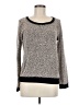 NY Collection Animal Print Gray Pullover Sweater Size M - photo 1