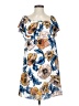 Everly 100% Polyester Print Blue Casual Dress Size S - photo 1