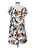 Everly 100% Polyester Print Blue Casual Dress Size S - photo 2