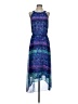 Chico's Print Blue Cocktail Dress Size Sm (0) - photo 1