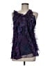 Assorted Brands 100% Polyester Purple Sleeveless Blouse Size 8 - photo 1