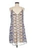 Lavender Brown 100% Polyester Blue Tan Cocktail Dress Size M - photo 1