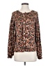 Gap 100% Polyester Floral Brown Long Sleeve Blouse Size XS - photo 1