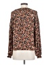 Gap 100% Polyester Floral Brown Long Sleeve Blouse Size XS - photo 2