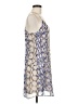 Lavender Brown 100% Polyester Blue Tan Cocktail Dress Size M - photo 4