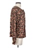 Gap 100% Polyester Floral Brown Long Sleeve Blouse Size XS - photo 4