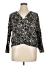 W. by Wantable Animal Print Black Long Sleeve Blouse Size XL - photo 1