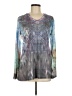 Fashion Bug Silver Long Sleeve Blouse Size L - photo 1