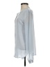 Ann Taylor Blue Silver Long Sleeve Blouse Size XS - photo 5