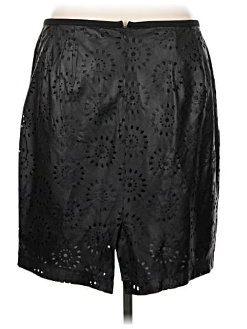 Ellen Tracy Faux Leather Skirt (view 2)