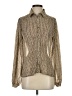 Assorted Brands Houndstooth Brown Ivory Long Sleeve Blouse Size S (estimated) - photo 1