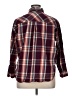 Time and Tru 100% Polyester Plaid Burgundy Long Sleeve Blouse Size XL - photo 2