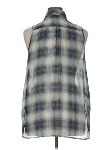 Dots Sleeveless Button-Down Shirt (view 2)