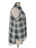Dots Plaid Gray Sleeveless Button-Down Shirt Size XL - photo 4