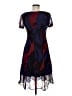 Caractere Print Blue Cocktail Dress Size 8 - photo 2