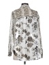 Fig and Flower Animal Print Silver Long Sleeve Blouse Size S - photo 2