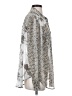 Fig and Flower Animal Print Silver Long Sleeve Blouse Size S - photo 4