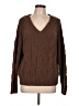 Hazel 100% Polyester Brown Pullover Sweater Size L - photo 1