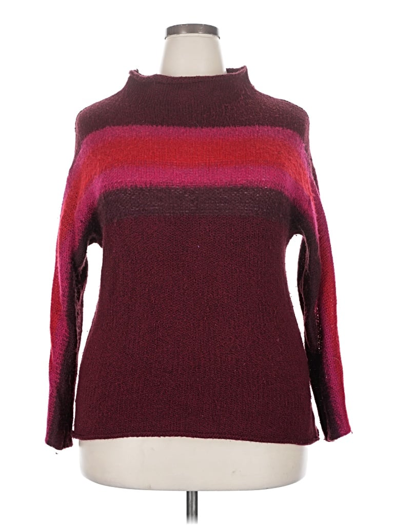 Pre-owned Maurices Pullover Sweater In Burgundy