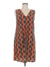 Halogen 100% Polyester Print Multi Color Orange Casual Dress Size S - photo 1