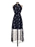 The Limited 100% Polyester Paisley Blue Cocktail Dress Size XXS - photo 2