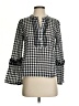 J.Crew 100% Cotton Checkered-gingham Black 3/4 Sleeve Blouse Size 2 - photo 1