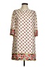 Fossil 100% Polyester Print Ivory Casual Dress Size S - photo 1