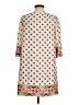 Fossil 100% Polyester Print Ivory Casual Dress Size S - photo 2