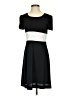 David Warren 100% Polyester Color Block Black Casual Dress Size 4 - photo 1