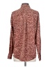 H&M 100% Polyester Animal Print Burgundy Long Sleeve Blouse Size 4 - photo 2