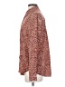 H&M 100% Polyester Animal Print Burgundy Long Sleeve Blouse Size 4 - photo 5