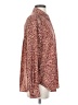 H&M 100% Polyester Animal Print Burgundy Long Sleeve Blouse Size 4 - photo 4