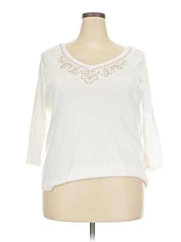 Chaps 3/4 Sleeve Top (view 1)