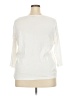 Chaps 100% Cotton Ivory 3/4 Sleeve Top Size 2X - photo 2