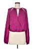 Veronica Beard Purple Long Sleeve Silk Top Size 6 - photo 1