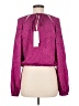 Veronica Beard Purple Long Sleeve Silk Top Size 6 - photo 2
