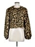 Perceptions 100% Polyester Animal Print Gold Faux Fur Jacket Size M - photo 1
