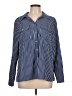 Notations Stripes Blue Long Sleeve Blouse Size L - photo 1