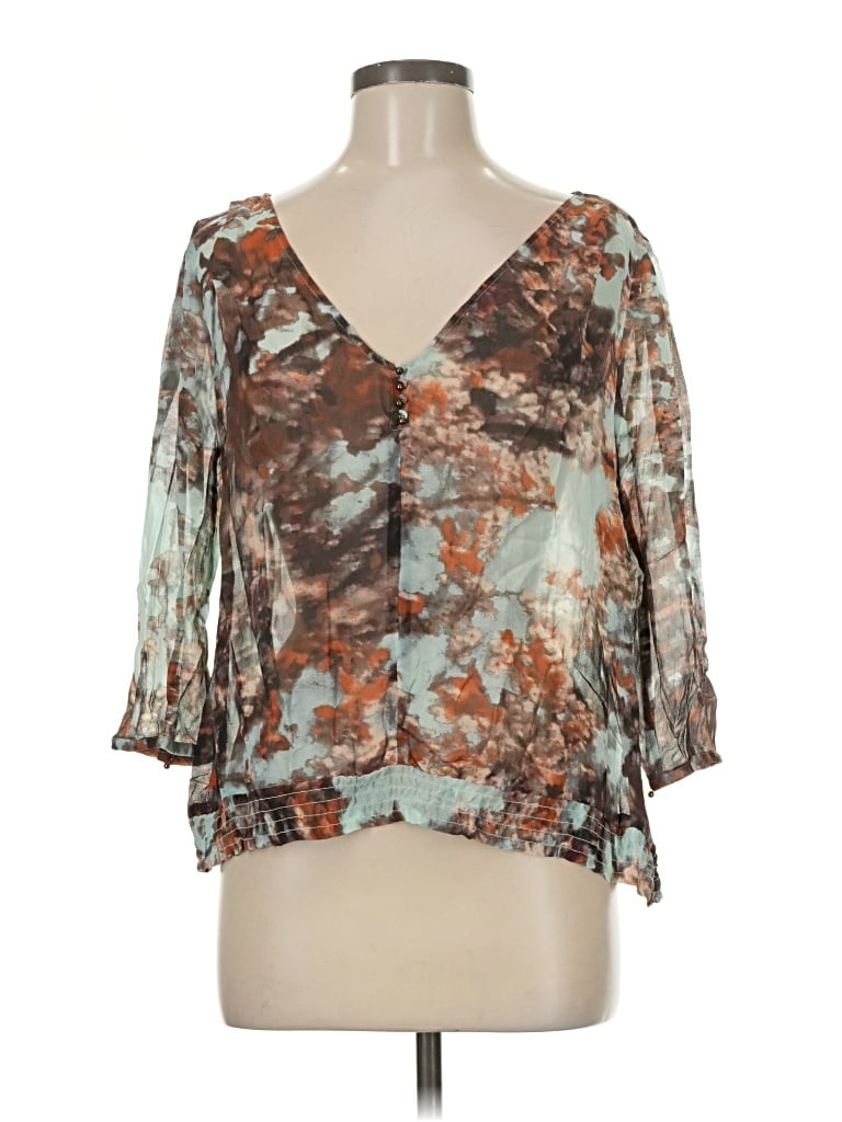 Pre-owned Ted Baker 3/4 Sleeve Blouse In Teal