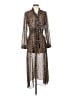 Zara Animal Print Brown Casual Dress Size S - photo 1