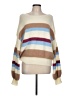 Flat White Stripes Ivory Pullover Sweater Size L - photo 1